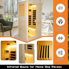 Brisca 1-Person Indoor Sauna Glass Door Bluetooth Natural