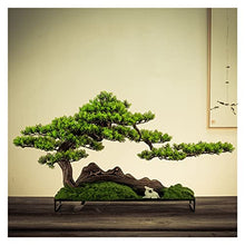 Artificial Bonsai Tree Home Decor Simulated Welcome Pine Bonsai Porch Living Room Decoration Indoor Pseudopotted Green Plant Tabletop Ornaments Gifts Office Decoration Bonsai (Color : B)