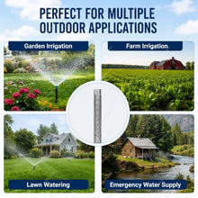 MhWrughts Sand Point Well Kit, Heavy Duty 1-1/4 Inch Stainless Steel Well Point with Cast Iron Tip, 36 Inch Filter Pipe and Galvanized Extension Pipes for Garden and Farm Water Supply 6M