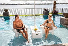 REZVANI FURNITURE STUDIO Tenjam Mibster Chair Pool Lounge Set of Two White Granite