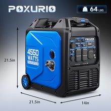 4550-Watt Portable Inverter Generator for Home Use,2.37 Gallon Large Fuel Tank Up to 14 Hours Use, 120V Gas Powered Generator Super Quiet - EPA Compliant-Blue