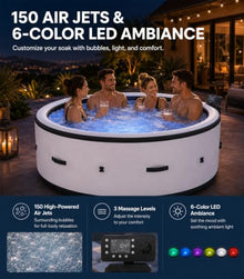 ZHIGUANYUN Inflatable Garden Spa for 6 People with LED Light