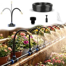 Bendable Misting Irrigation System with Adjustable Nozzles & Flexible Hose