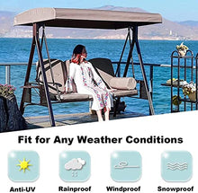 Patio Swing Canopy Replacement Top Cover,Outdoor Waterproof - UV Resistant Oxford Cloth Patio Garden Swing Terrace Canopy Replacement Top Cover,Top Cover for Seat Furniture