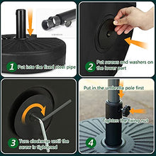 SDdPulse Round Umbrella Base,Parasol Base, Heavy Duty Water/Sand Filled Plastic Outdoor Patio Sun Umbrella Stands for 38-48mm Umbrella Pole
