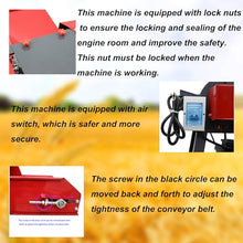Banfluxion 220V 4-Blade Hay Cutter with Conveyor Belt Red