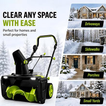 40V Cordless Snow Blower, 20-Inch Brushless Model with Dual LED
