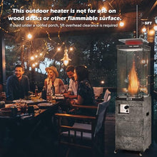 Tangkula 41,000 BTU Propane Patio Heater with Waterproof Cover, Outdoor Heater with Lockable Wheels, Adjustable Feet, Tempered Glass Tube, Suitable for Garden Porch Patio Deck