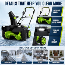40V Cordless Snow Blower for Home and Property Clearing 4Batteries