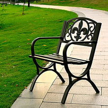 Metal Patio Outdoor Wrought Iron Dining Chairs Rust-Proof Seats Chairs for Garden Backyard Lawn Black