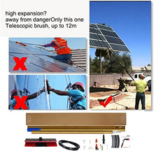 Water Fed Brush, 10M Poles Solar Panels Window Cleaning Brush Telescopic Pole with 50cm Brush Head&Brass Connector Switch& 3 Three-Way Split Joints Pure Water for Window Cleaning