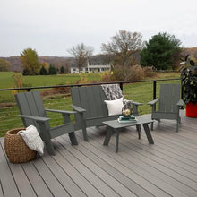 Highwood Italica Modern Adirondack 4pc Patio Set, Coastal Teak