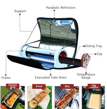 XIVUIFOI Portable Solar Oven Cooker, Foldable 4.5L Camping Stove with Thermometer, Ideal for Outdoor Cooking, Family BBQ,Sun Cooker for Campers
