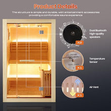 OUTEXER Steam Sauna Traditional Saunas 240V 3KW Home Spa for 2-3 Person