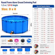Backyard Outdoor Round Frame Swimming Pool for Kids and Fish