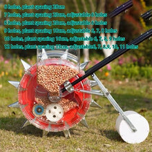 Garden Seeder, Precision Garden Seed Planter Spreader, Corn Soybean Fertilizer Machine with Seed Storage Box, Manual Seeder for Lawn & Garden,12 Holes
