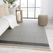 Jaipur Living Indoor Outdoor 9x12 Large Area Rug Striped Dark Gray