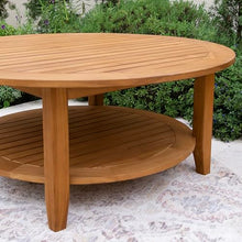 Cambridge Casual Arie Teak Patio Coffee Table, 40-Inch, Natural Teak, 100% Indonesian Teak Wood