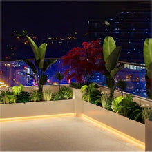 YUHUAWF Garden Bench Solar Light Planter Box Landscape Flower Bed Planter Box with Bench