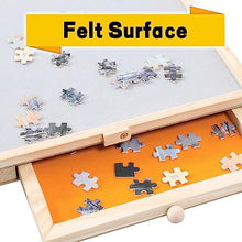 Jighaus Jigsaw Puzzle Board Table with Cover Mat & Storage Drawers Natural/1000 Pieces