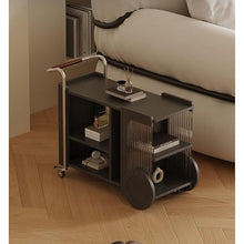 CHmrfvqtus Couch Side Table Modern Trolley Rack Simple Mobile Side Table Cabinet Home Living Room Leisure Tea Bar