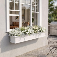 Mayne Yaleview 72in Self-Watering Rectangular Window Box Planter, White