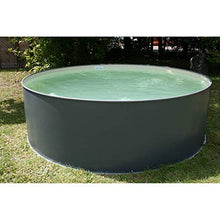 Planet Pool Steel Wall Pool Round Choice of Sizes 90 cm Deep Steel 0.3 mm Anthracite Foil 0.2 mm Sand Overlap 350 x 90