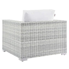 America Luxury - Outdoor Lounge Sectional Sofa Chair Set Rattan Wicker Grey White