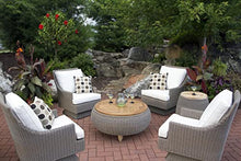 Padma's Plantation Outdoor Paradise End Table With Teak Top Kubu Grey