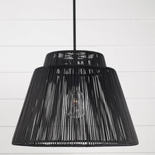 Capital Lighting 956311OK Jasper Transitional Indoor/Outdoor Medium Pendant, 1-Light 100 Watt, 17" H x 23" W, Oynx and Black
