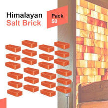 ZKTRADING ZK Extra Thick Himalayan Salt Bricks 8"x4"x2" with 2 Salt Glue– Bulk Pack of 50 Natural Pink Salt Tiles for Sauna, Backlit Salt Walls, Spa, Wellness Rooms & DIY Projects