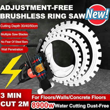 Upgrade 8900w Concrete Ring Saw Multi Saw Blade16-20-24in, Electric Ring Saws Cutter Depth 30/40/50cm, Linkage Water Pump, 5m Water Pipe, Dust-Free Cutting for Stone, Rebar