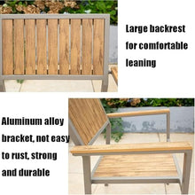 JOMRTS Patio Dining Set Outdoor Waterproof Aluminum Plastic Wood Table and Chair Tableware, All Weather Garden/Patio Table and Chair Set, Stackable for Storage (OneColor 80x80x72cm)