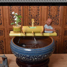Garden Fountain Japanese Fountain for Outdoor Home Decor,Home Decor Ornaments Crafts,Indoor Outdoor Water Fountain,Bamboo Water Garden Statue,Bamboo Water Feature Desktop Fountain,A,40Cm