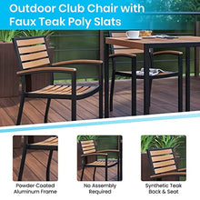 Flash Furniture Commercial Aluminum Stackable Side Chair, Black, 4-Pack