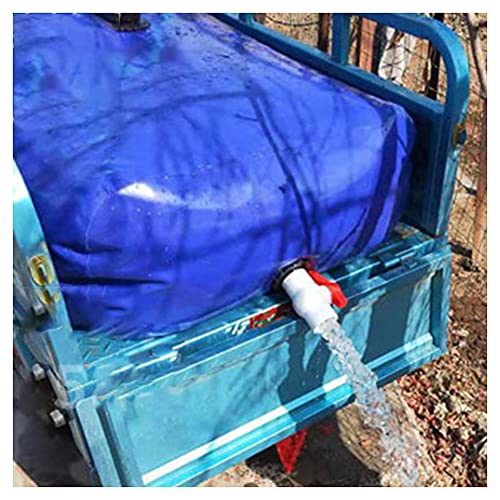 Gzhenh Folding Water Container, Outdoor Folding Water Bag Car Water Carrier Container with Spigot Water Leak Proof for Sport Camping Hiking Picnic BBQ (Color : Blue, Size : 3000L/2x1.5x1m)