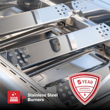 Nexgrill Propane 3-Burner Gas Grill, Stainless Steel with Foldable Shelves