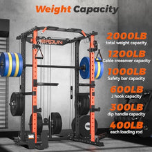 FEIERDUN Multi-Function Squat Rack Power Cage FLA01 Black