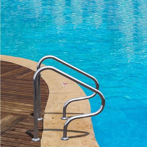 Pool Handrails - Complete Kit,Stainless Steel Pools Grab Rail Safety Handle,Stair Railing for Indoor Outdoor Inground Swimming Pools Spa Garden Backyard