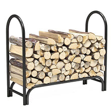 DOIBG Heavy Duty Outdoor Firewood Rack S Organizer Large Wrought Iron Log Carrier for Fireplace Stove and Fire Pit Floor Firewood Holder Accessory