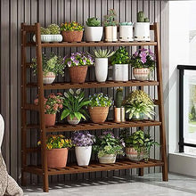 JOTDPFRYK House Balcony Decoration Plant Trellis Easy to Install Wooden Flower Stand Bamboo Flowerpot Stand Modern Rustic Balcony Planter Detachable Plant Ladder Frame Multifunctional Display Rack
