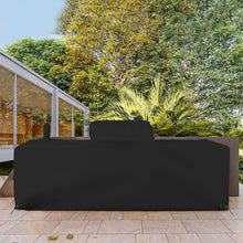 Covers & all Outdoor Kitchen Island Cover, Customize Left Right & Straight Shapes,12 Oz Waterproof UV & Weather Resistant Patio BBQ Grill Island protector with Handles Air Vents (Black)