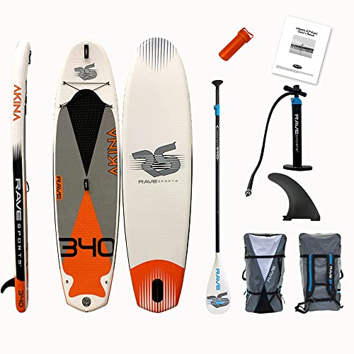 RAVE Sports Inflatable Paddle Board Package Akina Monarch Orange