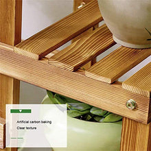 Flower Shelf Plant Solid Wood Flower Single Floor Stand Green Living Room Balcony Flower Stand Multi-Floor Indoor Wooden Plant Pot Pot Rack Accessories Display/Organizers