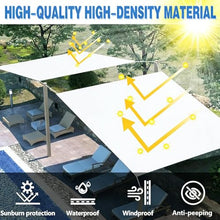 Custom Outdoor Sails for Shade Waterproof 20x26 FT Straight Edge with Grommets Ties Sun Shade Sail 98% UV Block for Patio, Pergola, Garden, Backyard-White