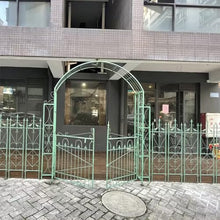 Green Extra Large Arch, Metal Pergola Arbor with Gate, Garden Arch Trellis for Outdoor Terrace Hotel Party Decoration Lawn Balcony, Etc (Size : 300cm/118.1in)