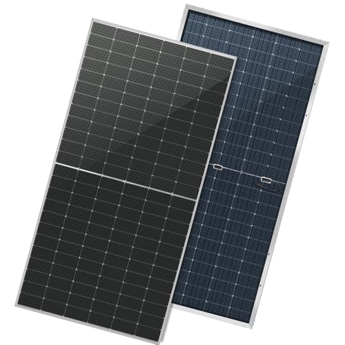 SUNGOLDPOWER 16BB N-Type 2pcs 560W Bifacial PERC Solar Panels Monocrystalline,High Efficiency up to 30%, High Power PV Module for Off-Grid, Residential & Commercial Solar Systems (2pcs 560W Bifacial)