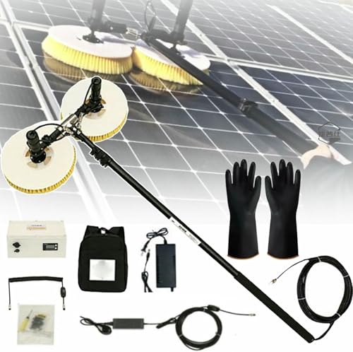 Electric Solar Photovoltaic Panel Cleaning,3.5m/5.5m/7.5m Extendable Solar Panel Cleaning Brush,Strong Cleaning Power, Outdoor Washing Device Tool
