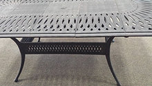 PatioLand Nassau Outdoor Patio 11pc Dining Set Extension 48" x 84"-108"-132" Cast Aluminum Dark Bronze (Sesame Cushions)