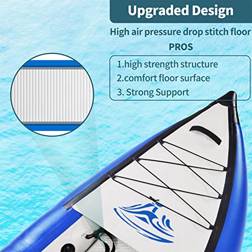 PRODCA Inflatable Kayak Set with Paddle & Air Pump Tandem 2 Person Kayak